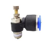 6pcs SL Pneumatic Fittings 1/8'' 1/4" 3/8" Cylinder Throttle Speed | Controller Pressure Relief Valve Air Hose Connector Regulator(6PCS SL8-04)