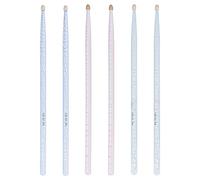 6Pcs Slade 5A Walnut Drum Sticks, Lithosporic Texture Percussion Accessories, Non - Slip Coated Drumsticks for Drummers, Smooth Finish with Rich Grain for Clear Sound