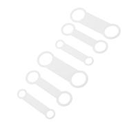 6pcs Slide on Silent Dog Tag Holder Band for PET Collars | Silicone White Replacement Band, Easy Tag Changes, Secure Fit for Nylon Collars, Indoor or Night Use