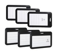 6PCS Sliding ID Badge Holder with Lanyards Vertical & Horizontal