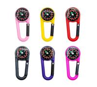 6PCS Small ABS Compasses With Carabiner Clip For Outdoor Backpacks Compasses Keychain For Hiking Camping Mountaineering Keychain Backpacks