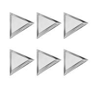 6pcs Small Beading Tray Triangle Aluminum Sorting Plate for Crafts | Silver Finish, Anti-back Base, Jump Rings and Tiny Supplies, Studio Tabletop Use, Easy Cleanup