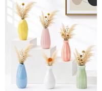 6PCS Small Ceramic Vase, Small Vases for Flowers, Colorful Mini Decorative Flower Vase Set, Boho Modern Varse For Pampas Grass, Home Decor, Living Room Table Centrepieces (4.72in/12CM)