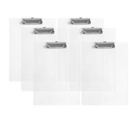 6pcs Small Clipboard A5 Pet Metal Office Clip Board for Documents