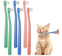 6PCS Small Dog & Cat Toothbrush, Mini Head Soft Dog Cat Tooth Brush Pet Toothbrush Puppy Tooth Brushing Kit, Mini Head Soft Brush for Dogs Tooths Cleaner Care for Small to Large Dogs Cats Portable