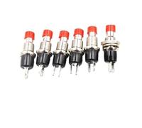 6pcs Small round button PBS-110/NO PBS-111/NC 2 foot self-resetting No lock switch Button switch(Yellow,PBS-110 NO)