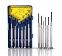 6Pcs Small Screwdriver Set, Mini Screwdriver Set, Eyeglass Repair Screwdriver with 6 Different Size Flathead and Philips Screwdrivers, Ideal for Watch, Jewelers