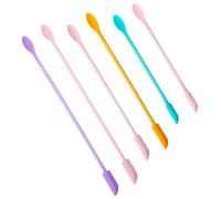 6PCS Small Spatula Silicone, Multicolor Small Silicone Spatula for Cosmetic Bottles and Kitchen Jars to Get Last Product Out Efficiently (3 Sizes)