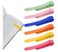 6Pcs Smart Silicone Bookmarks, Automatic Delicate Smart Bookmark, Unique and Colorful Creative Silicone Duckbill Bookmark Clip for Book Lovers, Teachers, Students, Women and Men
