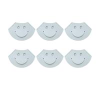 6Pcs Smiling Face Corner Page Book Mark Slip Resistant Leather Bookmarks Books Protectors for Lover Clips