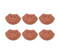 6Pcs Smiling Face PU Bookmarks for Journal Planner Leather Corner Page Books Markers for Book Lover Reading Aid PVC Reading Accessories for Students Non Slip Book Page Holders Portable PVC
