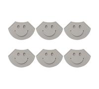 6Pcs Smiling Face PU Bookmarks for Journal Planner Leather Corner Page Books Markers for Book Lover Reading Aid PVC Reading Accessories for Students Non Slip Book Page Holders Portable PVC
