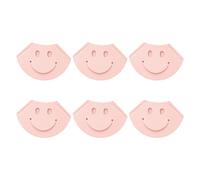 6Pcs Smiling Face PU Bookmarks for Journal Planner Leather Corner Page Books Markers for Book Lover Reading Aid PVC Reading Accessories for Students Non Slip Book Page Holders Portable PVC