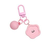 6Pcs Smiling Face Resin Keychain Heart Flower Cloud Bag Pendant DIY Accessories Candy Color Key Chains Decoration Jewelry for Keys(Pink)
