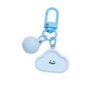 6Pcs Smiling Face Resin Keychain Heart Flower Cloud Bag Pendant DIY Accessories Candy Color Key Chains Decoration Jewelry for Keys(Blue)