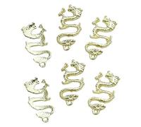 6pcs Snake Dragon Shaped Nail Charms Metal Decorations With Rhinestones For Manicure Festive Nail Accessories