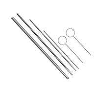 6PCS Snake Probe Kit, Stainless Steel Reptiles Snake Sexing Probe with Round Ball Tip, Snake Gender Probes Tool for Snakes Reptiles Pythons Gender Sexing Probing Set