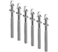 6pcs Snare Drum Lug Screws Drum Hardware Replacement | Silver Metal Set, for Snare and Bass Drums, Stable Performance, High Hardness, Drummers