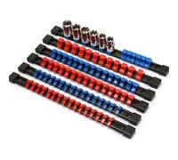 6Pcs Socket Rail Storage Holder Organizer Tray Set 1/2" 3/8" 1/4" Wall Mount Abs