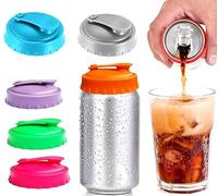 6Pcs Soda Can Cover Lids, Reusable Beer Coke Can Covers with Buttons