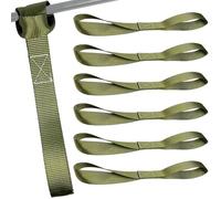 6pcs Soft Loop Tie Down Straps, Heavy Duty Webbed Nylon Lashing Loops Straps for Motorbike Car Camping Loading Attachments(1000kg)