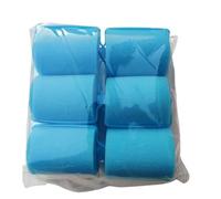 6pcs Soft Sponge Foam Cushion Hair Rollers Curlers Hair Salon Barber DIY Curls Hairdressing Kit DIY Home Hair Styling Tools Hair Curlers(Blue,4.0cm)
