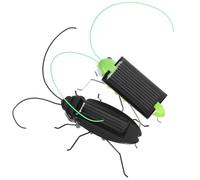 6PCS Solar Powered Bugs Toys Lifelike Solar Crickets Grasshopper Insect Toys for Boys Girls - Fake Roaches Moving Solar Toys Simulation School Science Educational Toys