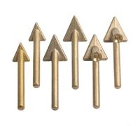 6PCS Soldering Iron Tips for 80 Watt Plastic Welding Tools, Replacement Tips Compatible with TPO PP TEO Auto Bumper Repair, Steel Material, Gold