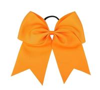 6pcs Solid Color Big Bows with Elastic Hair Ties for Ribbon Bowknot Band Rubber Headwear Accessories For Holiday(Color 8)