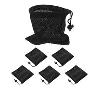 6pcs Speed Cube Protective Bag Mesh Pouch with Drawstring Black | Nylon Mesh, for Travel and Commuting, Fits 3x3 Puzzles, Separates Pieces