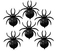 6Pcs Spider Balloons Set - 33 Inch Large Halloween Black Spider Foil Balloons for Spooky Halloween Party Decorations