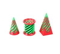 6PCS Spiral 3D Printed Fidget Toy, Spiral Cone Fidget Toy, Impossible 3D Printed Stress Relief Toys Set, Fun Toys for Adults Kids, Office, School or Home Relief Anxiety and Enhance Focus (B02-3PCS)