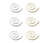 6Pcs Spiral Cable Knitting Needle Spiral Needles Stainless Steel Handmade Knitting Tool Metal Spiral Sewing Needle for DIY Knitting Lovers Beginners Shawl Cardigan Sweater