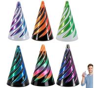 6Pcs Spiral Cone Fidget, 3D Fidget Collection with Six Unique Designs, 3D Printed Set for Home Office Desk Decor Engineer Souvenir Gift and Birthday Gift (Colourful)