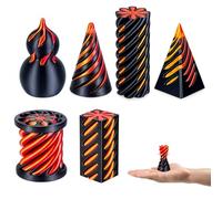 6Pcs Spiral Cone Fidget, 3D Fidget Collection with Six Unique Designs, 3D Printed Set for Home Office Desk Decor Engineer Souvenir Gift and Birthday Gift