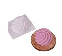 6PCS Spiral Silicone Mold Candle Gypsum Drop Gum Mould DIY Mousse Cake Cream Chocolate Baking Tools Supplies