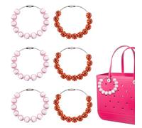 6Pcs Sport Charms for Bogg Bag Cute Charms for Bogg Bag Accessories Wooden Beads Baseball Softball Soccer Basketball Football Bag Charms Compatible with Simple Modern HandBag Backpack Beach Bag