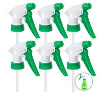 6Pcs Spray Bottle Replacement Nozzle- Reusable Quality Trigger Spray Nozzles with Mist Stream Sprayer, Fit Standard 28/400 Neck 32oz, 16oz, 8oz Bottles for Garden Home Kitchen Office Gifts, Green