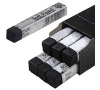 6pcs Square Black Soft Pastel Set, Professional Artist's Sketching Chalk Pastels Sticks Oil Painting Kit Art Crayons Non Toxic Individual Color Drawing Soft Pastels for Kids,Artist, Art Suppliers