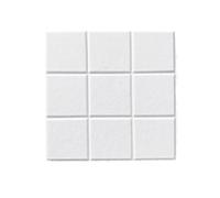 6pcs Square Felt Decorative Wall Message Board Photo Background Works Cork Display Bulletin for Display(White)