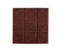 6pcs Square Felt Decorative Wall Message Board Photo Background Works Cork Display Bulletin for School Home Office(Brown)