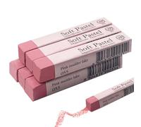 6Pcs Square Pink Soft Pastels Set Non Toxic Drawing Chalk Pastel Professional Artist's Sketching Chalk Pastels Sticks Oil Pastels Painting Kit Art Supplies for Artists Beginners Blending Graffiti