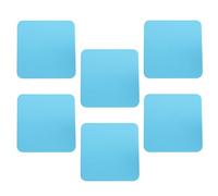 6Pcs Square Silicone Cup Mats, 100mmx100mmx2mm Sky Blue Silicone Coasters, Heat Resistant Coasters for Tabletop Protection