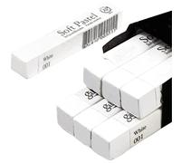 6pcs Square White Soft Pastel Set Professional Artist's Sketching Chalk Pastels Sticks Oil Painting Kit Art Crayons Non Toxic Individual Color Drawing Soft Pastels for Kids Student,Artist,Beginner
