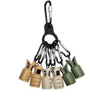 6Pcs Squid Jigs Baits Protector Fishing Shrimp Hook Covers Caps Portable Squid Jigs Hook Covers With Carabiner Fishing Tool Squid Jig Hook Protector Squid Jig Baits Protector