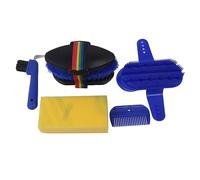 6pcs Stable Cleaning Kit, Professional Horse Grooming Set with Sponge Fur Comb Horseshoe Hook and Stable Brush for Effective Horse and Stall Cleaning