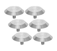 6pcs Stainless Steel Blind Markers round Tactile Nail Studs | Textured Surface, Tactile Feedback, Stable Fixing, Silver Finish, Suitable for Stone Tiles, Airports and Pedestrian Crossings