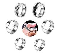 6Pcs Stainless Steel Bottle Opener Set - Finger Ring Opener for Beer Bottles - Tool Bar Accessories