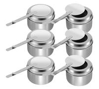 6Pcs Stainless Steel Chafing Dish Fuel Cans, Chafing Fuel Holders with Safety Cover Rustproof Canned Heat Fuel Box Holder Buffet Warmer Warming Trays for Buffets Barbecue Parties Chafing Dish Buffet