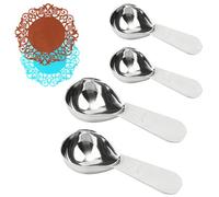6Pcs Stainless Steel Coffee Measuring Spoons Set, 15ml & 30ml Metal Scoops, Mini Short Handle for Coffee Powder Protein, Matcha & Sugar Measuring Spoons for Jars, Teaspoon Measure